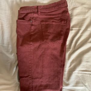 Lucky Brand 32 X 32 410 Athletic Fit Maroon Jeans